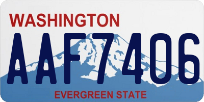 WA license plate AAF7406