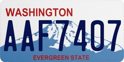 WA license plate AAF7407