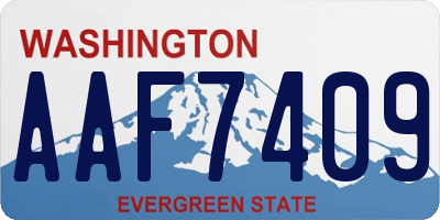 WA license plate AAF7409
