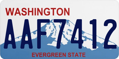WA license plate AAF7412