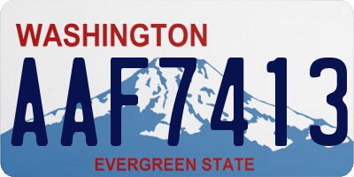 WA license plate AAF7413