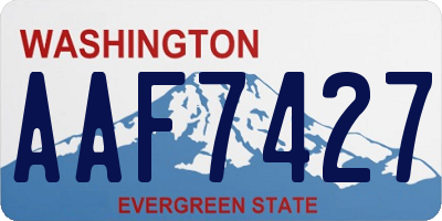 WA license plate AAF7427