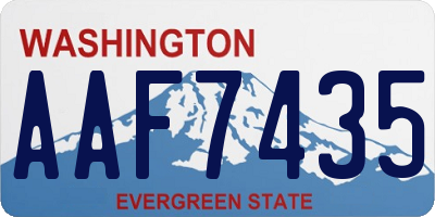 WA license plate AAF7435