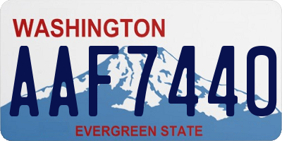 WA license plate AAF7440