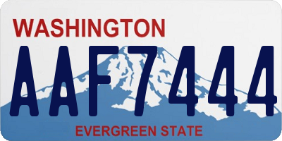 WA license plate AAF7444