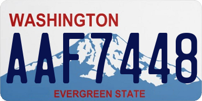 WA license plate AAF7448