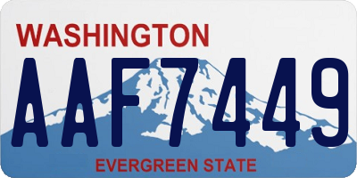 WA license plate AAF7449