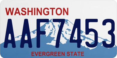 WA license plate AAF7453