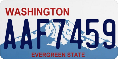 WA license plate AAF7459