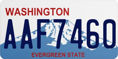 WA license plate AAF7460