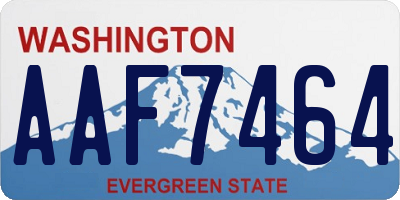 WA license plate AAF7464