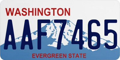 WA license plate AAF7465