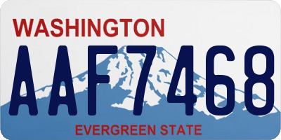 WA license plate AAF7468