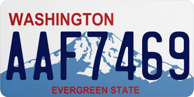 WA license plate AAF7469