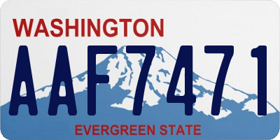WA license plate AAF7471