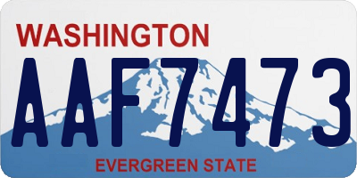 WA license plate AAF7473