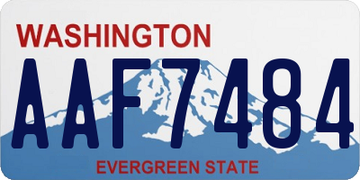 WA license plate AAF7484
