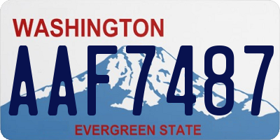 WA license plate AAF7487