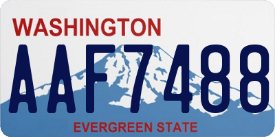 WA license plate AAF7488