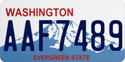 WA license plate AAF7489