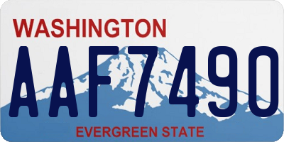 WA license plate AAF7490