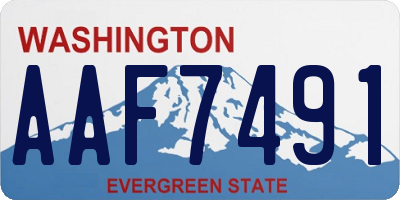 WA license plate AAF7491