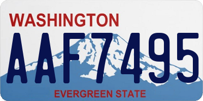 WA license plate AAF7495