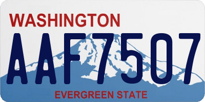 WA license plate AAF7507
