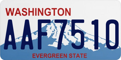 WA license plate AAF7510