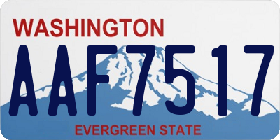 WA license plate AAF7517