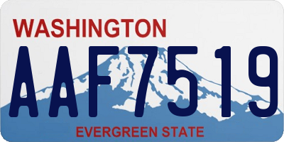 WA license plate AAF7519