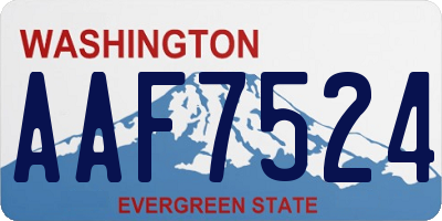 WA license plate AAF7524