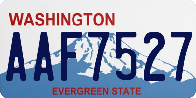 WA license plate AAF7527