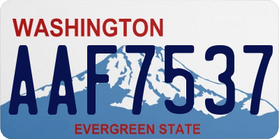 WA license plate AAF7537