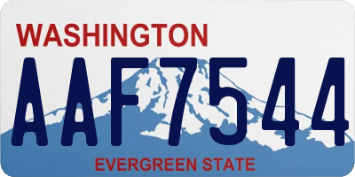 WA license plate AAF7544