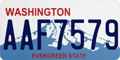 WA license plate AAF7579