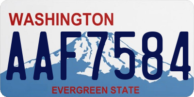 WA license plate AAF7584