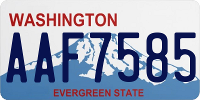 WA license plate AAF7585