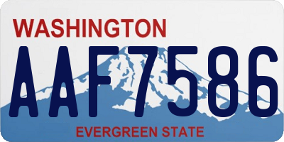 WA license plate AAF7586