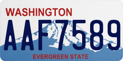 WA license plate AAF7589