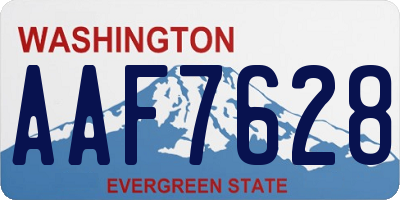 WA license plate AAF7628
