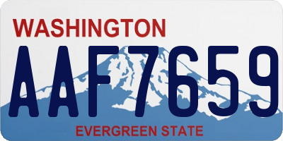 WA license plate AAF7659