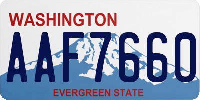 WA license plate AAF7660