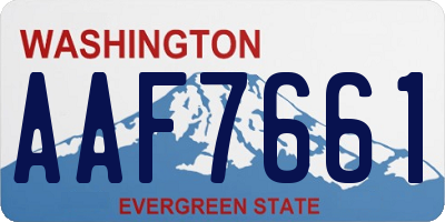 WA license plate AAF7661