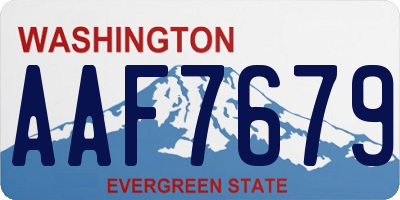 WA license plate AAF7679