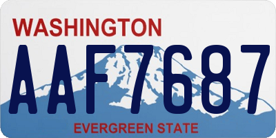 WA license plate AAF7687