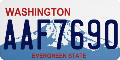 WA license plate AAF7690