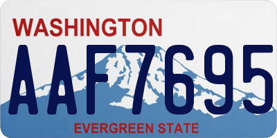 WA license plate AAF7695