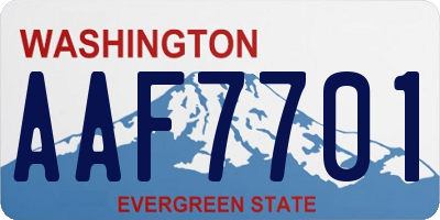 WA license plate AAF7701
