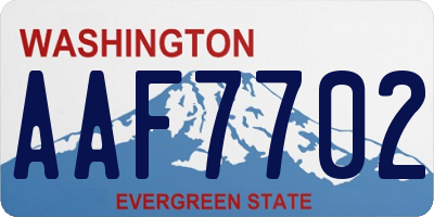 WA license plate AAF7702